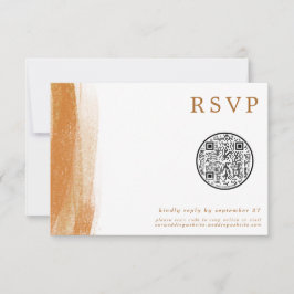 Código QR Modern Terracotta Gold Foil Wedt RSVP