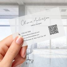 Código QR Moderno Elegante Profissional Transparen