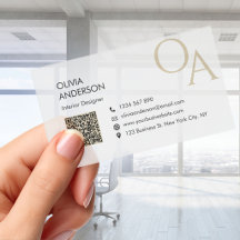 Código QR Moderno Minimalista Profissional Plástic