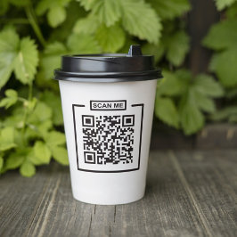 Código QR moderno personalizado Negrito e Branco