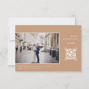 Código QR Moderno Simples   Agradecimento de Foto 