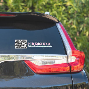 Código QR Nome do Negócio de Unhas Salão Adesivo p