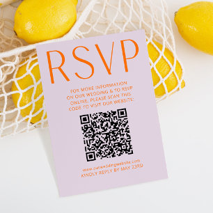 Código QR Online RSVP Laranja Simples e Brilhante