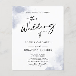 Código QR Orçamento Dusty Blue Watercolor Casament