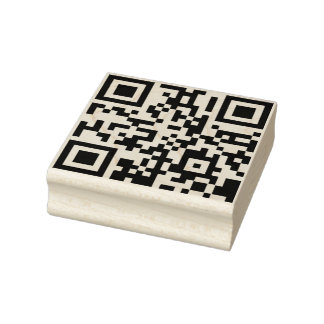 Código QR Personalizado Carimbo de Arte da Madeira