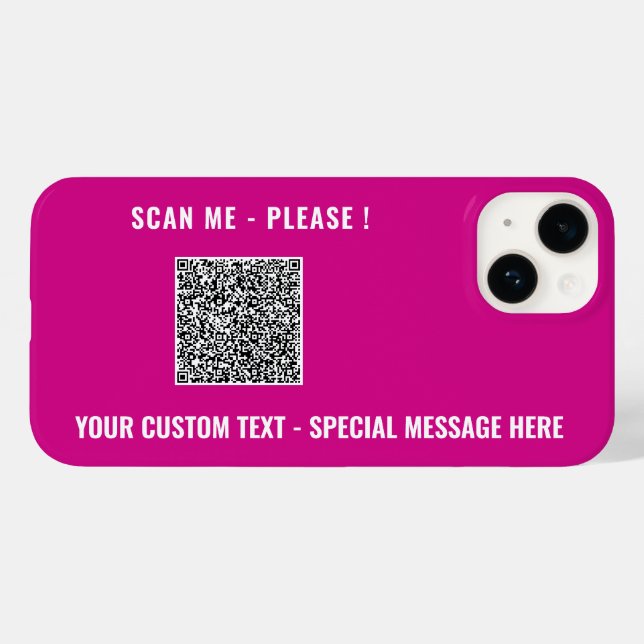 Código QR personalizado e capas de iphone de texto (Verso (horizontal))