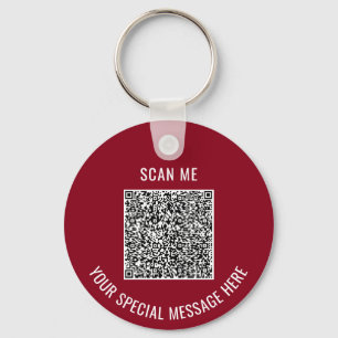 Código QR personalizado e Chaveiro de texto Escolh