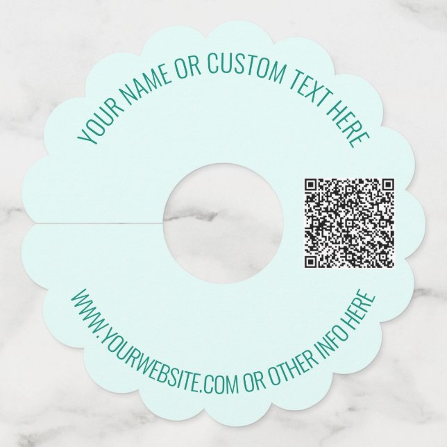 Código QR personalizado e etiqueta de vidro do Pro (Frente)