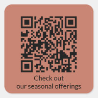Código QR Personalizado Gerar URL Adesivo Quadrado