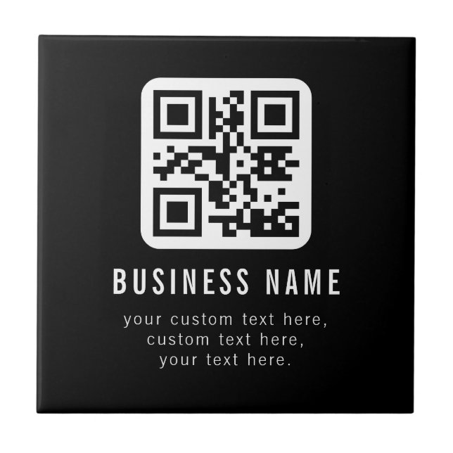 Código QR personalizável e design de texto editáve (Frente)