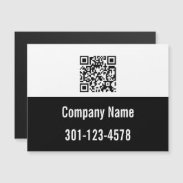 Código QR, preto e branco Nome comercial Magnético