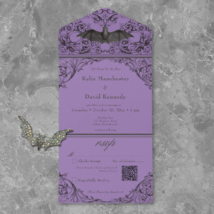 Código QR Preto e Roxo da Morte de Morte de Morte