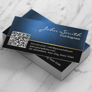 Código QR real Cartão de visita Engenheiro civil