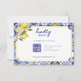 Código QR RSVP de Casamento de Limão do Mediterrân