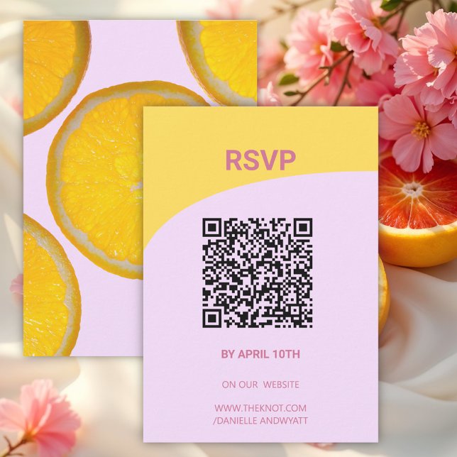 Código QR RSVP de Casamento de Verão Italiano Mode (Criador carregado)