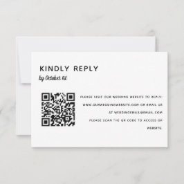 Código QR RSVP de Casamento Minimalista Elegante O