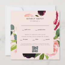 Código QR RSVP de Código QR de Casamento Quadrado