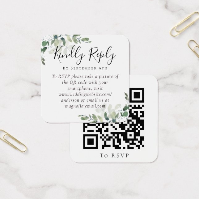 Código QR RSVP do Código do Site de Casamento Euca (Escritótio)