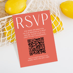 Código QR RSVP Online de Casamento Rosa Brilhante