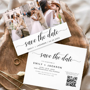 Código QR - Salve a data da foto moderna Elegante