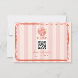 Código QR - Shell Stripe Rosa Casado QR RSVP