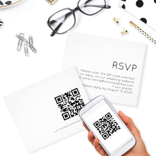 Código QR Simples de Orçamento RSVP de Casamento B