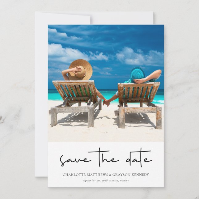 Código QR Simples Moderno Salve o Anúncio de Data (Frente)