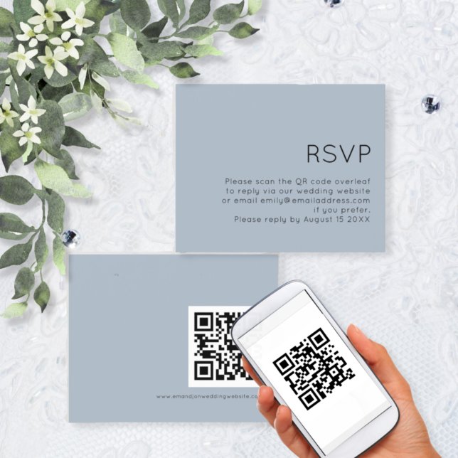 Código QR Simples Orçamento Casamento Azul RSVP Az (Criador carregado)