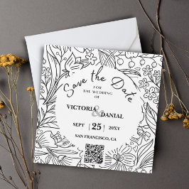 Código QR Site de Casamento de Caligrafia Floral M