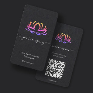 Código QR Terapêutica Spa Lotus Cartão de visita