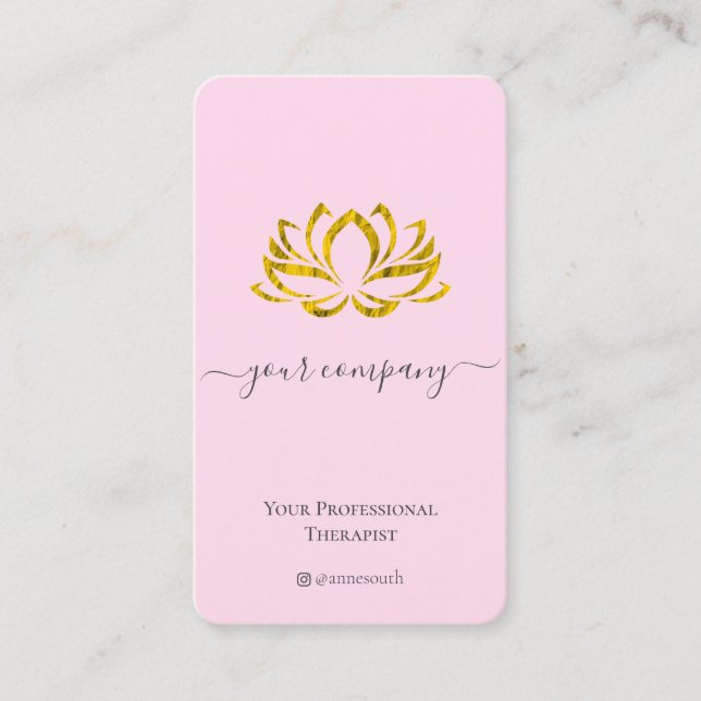 Código QR Terapêutica Spa Lotus Cartão de visita (Frente)