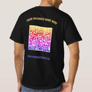 Código QR Texto personalizado de Camisa de Negócio