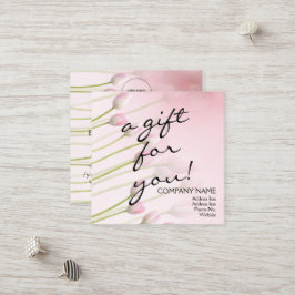 Código QR Tulip Rosa Obrigado Cartão de Desconto d