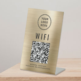 Código QR Wi-Fi Logotipo Empresarial Digital para 