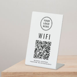 Código QR Wi-Fi Logotipo Empresarial Leia para Con
