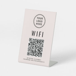 Código QR Wifi - Logotipo Comercial - Rosa