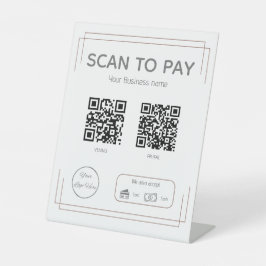 Códigos QR brancos e marrons simples fazem varredu