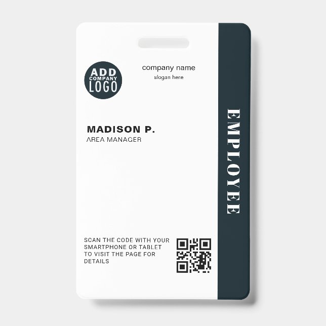Códigos QR Personalizados para Crachá de Visitante (Frente)