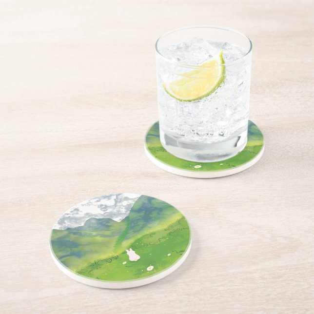 Coelhinho Bonito em Montanha Ver Porta copos de Sa (Lateral)