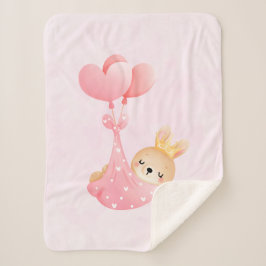 Coelhinho Bonito num cobertor do Coração