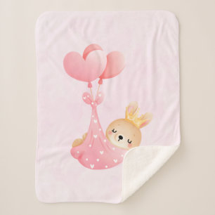 Coelhinho Bonito num cobertor do Coração