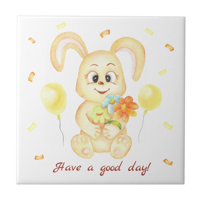 Coelhinho bonito para um Poster de humor positivo (Frente)