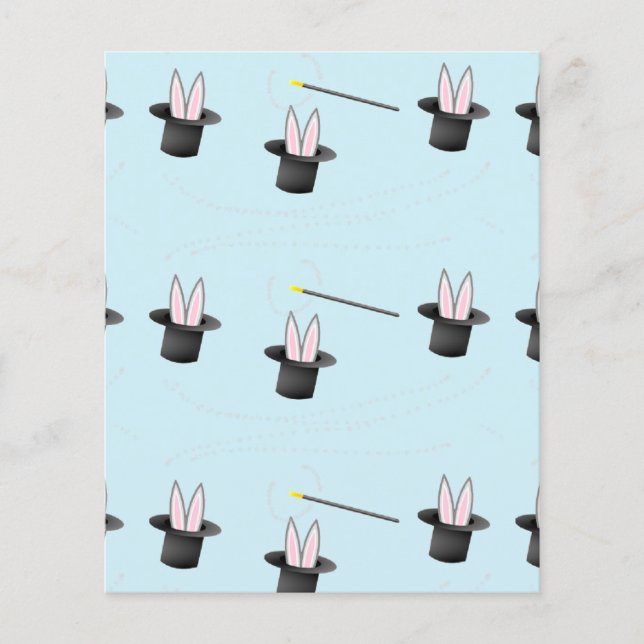 Coelhinho com um chapéu com uva mágica azul (Frente)