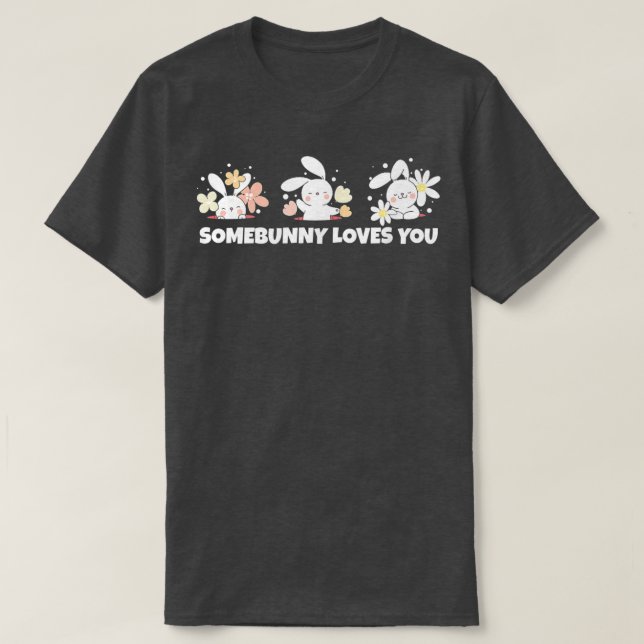 Coelhinho Da Páscoa, Alguanhão Te Ama A Camiseta (Frente do Design)