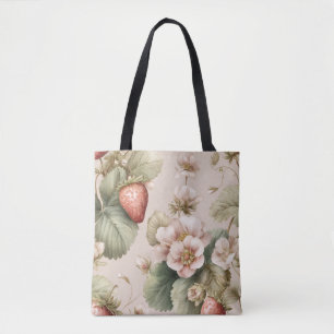 Coelhinho de Aquarelas Cachorro com Morangos Tote