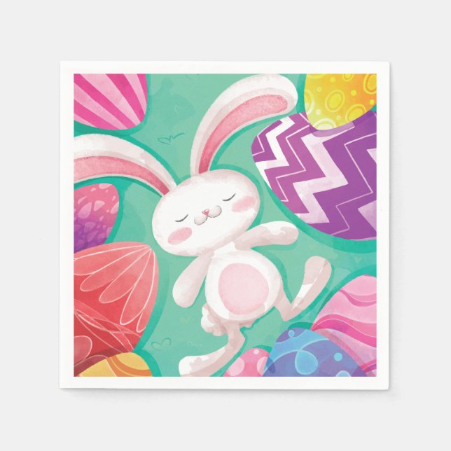 Coelhinho De Páscoa Bonito | Guardanapo de Papel (Frente)