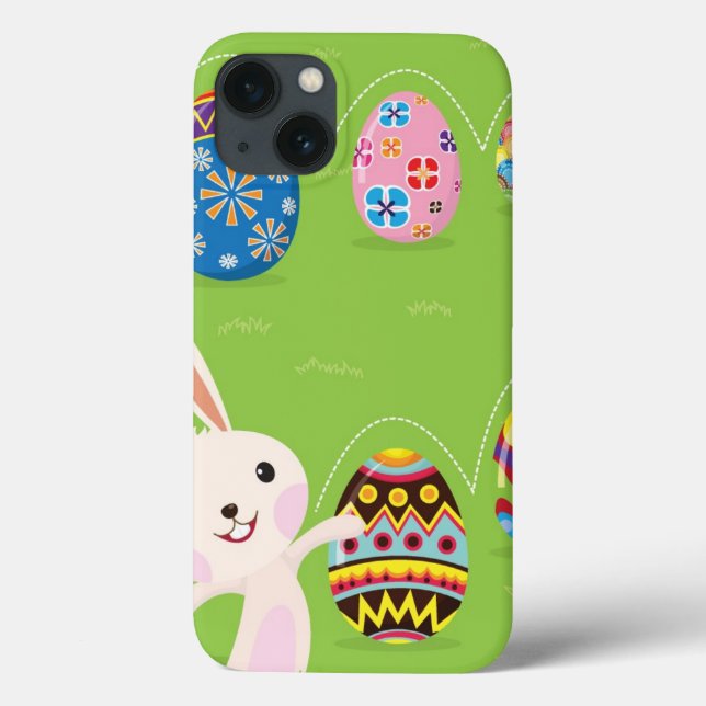 Coelhinho de Páscoa cheio de ovos pintados (Verso)