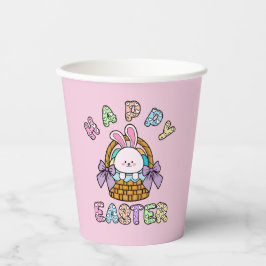 Coelhinho De Páscoa Com Cesta De Ovos