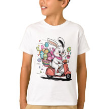 Coelhinho de Páscoa em Camisa de Patinete