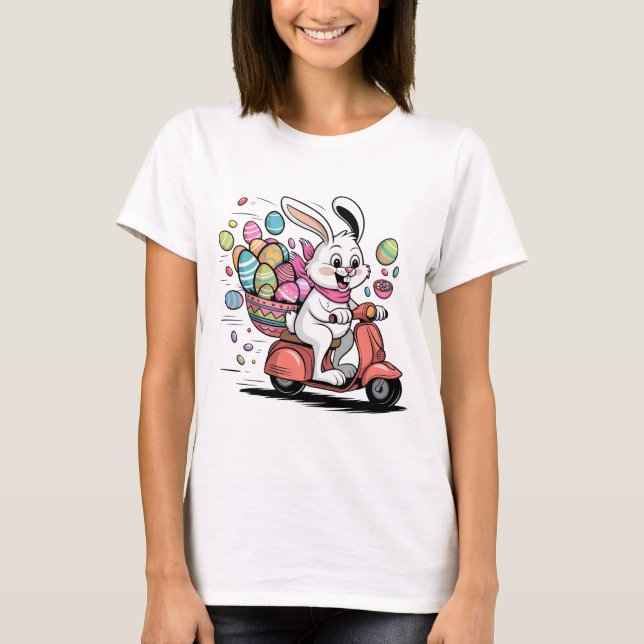 Coelhinho de Páscoa em Camisa de Patinete (Frente)